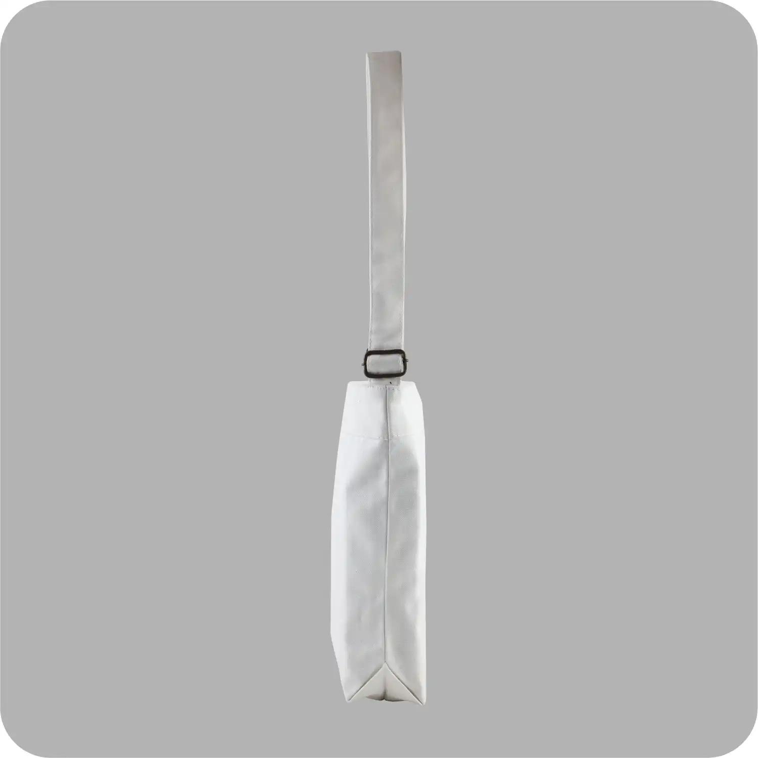 Dashy Cross Body Handle Style Exclusively for Teenagers Off-white Canvas Bags