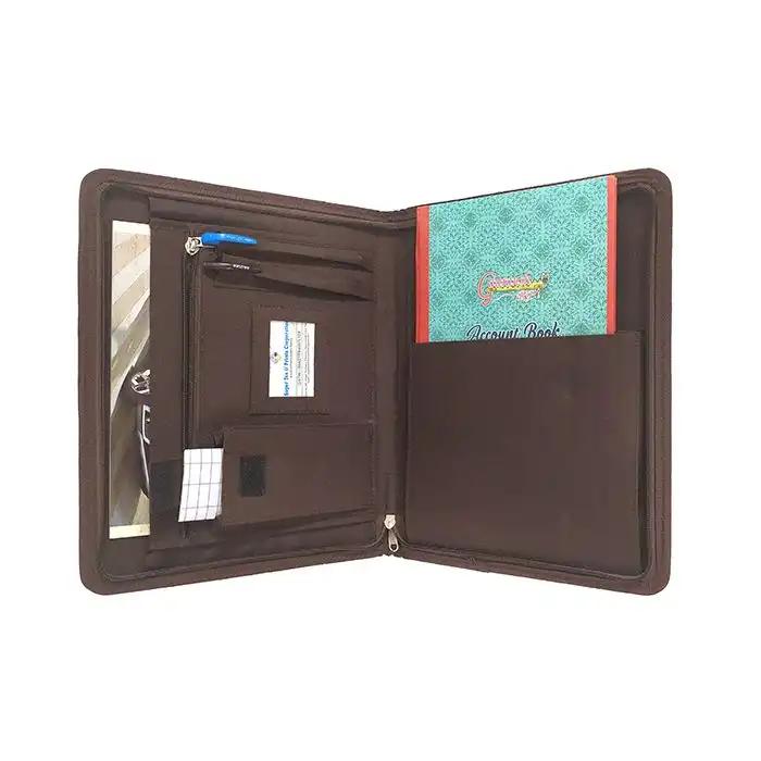 Elegant Dark Brown Patterned File Folder