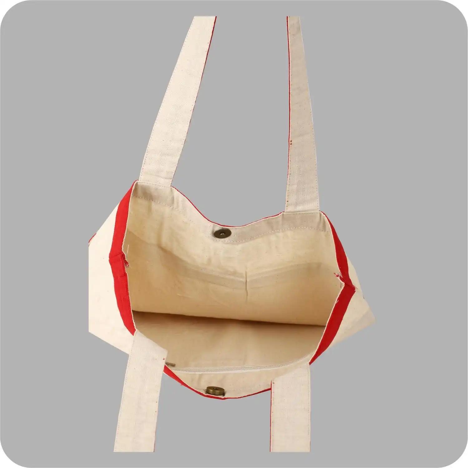 15”x14” Rectangular Shape Uniquely Designed Canvas Bags