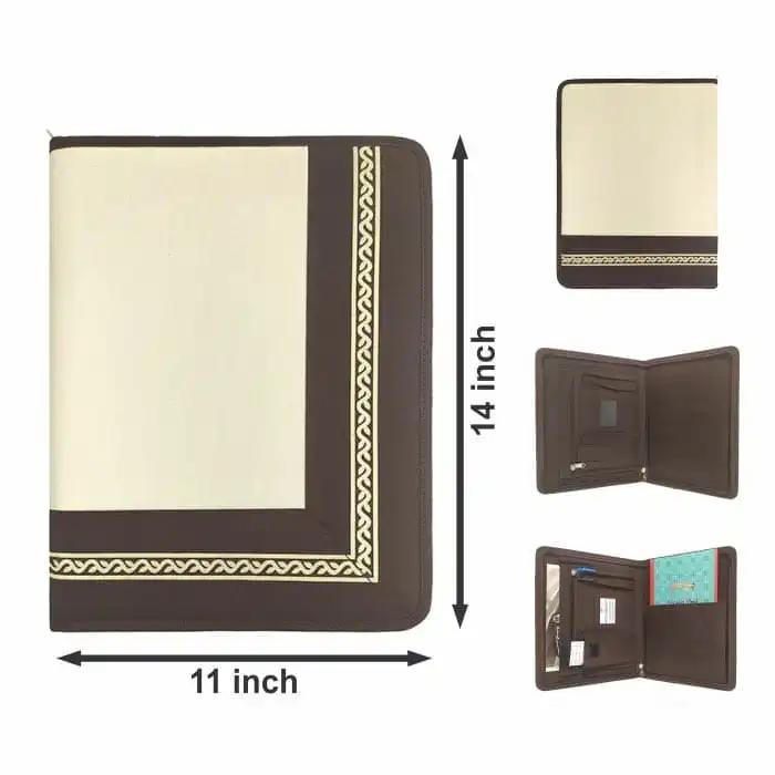 Elegant Dark Brown Patterned File Folder