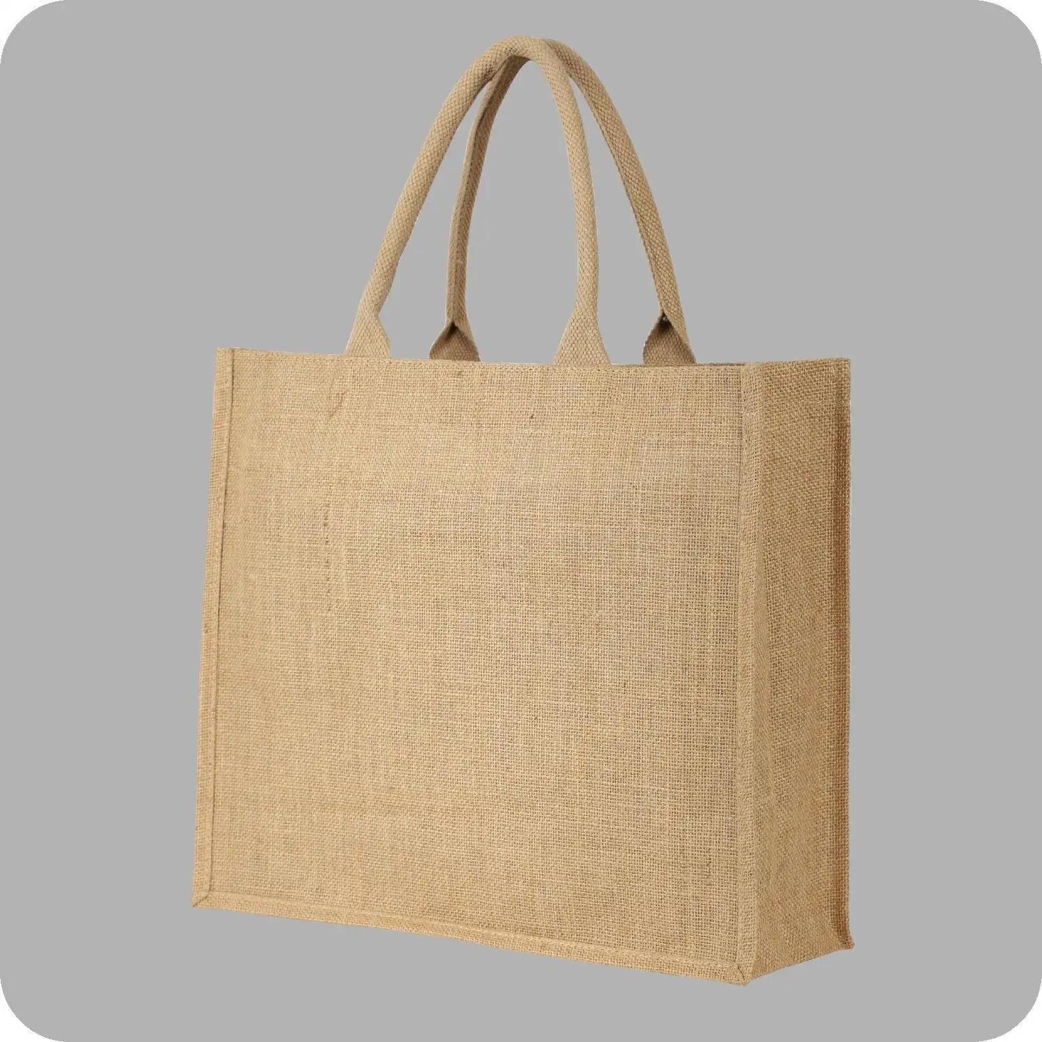 Open Closure Jute Carry Bags Ideal for Shopping Purpose