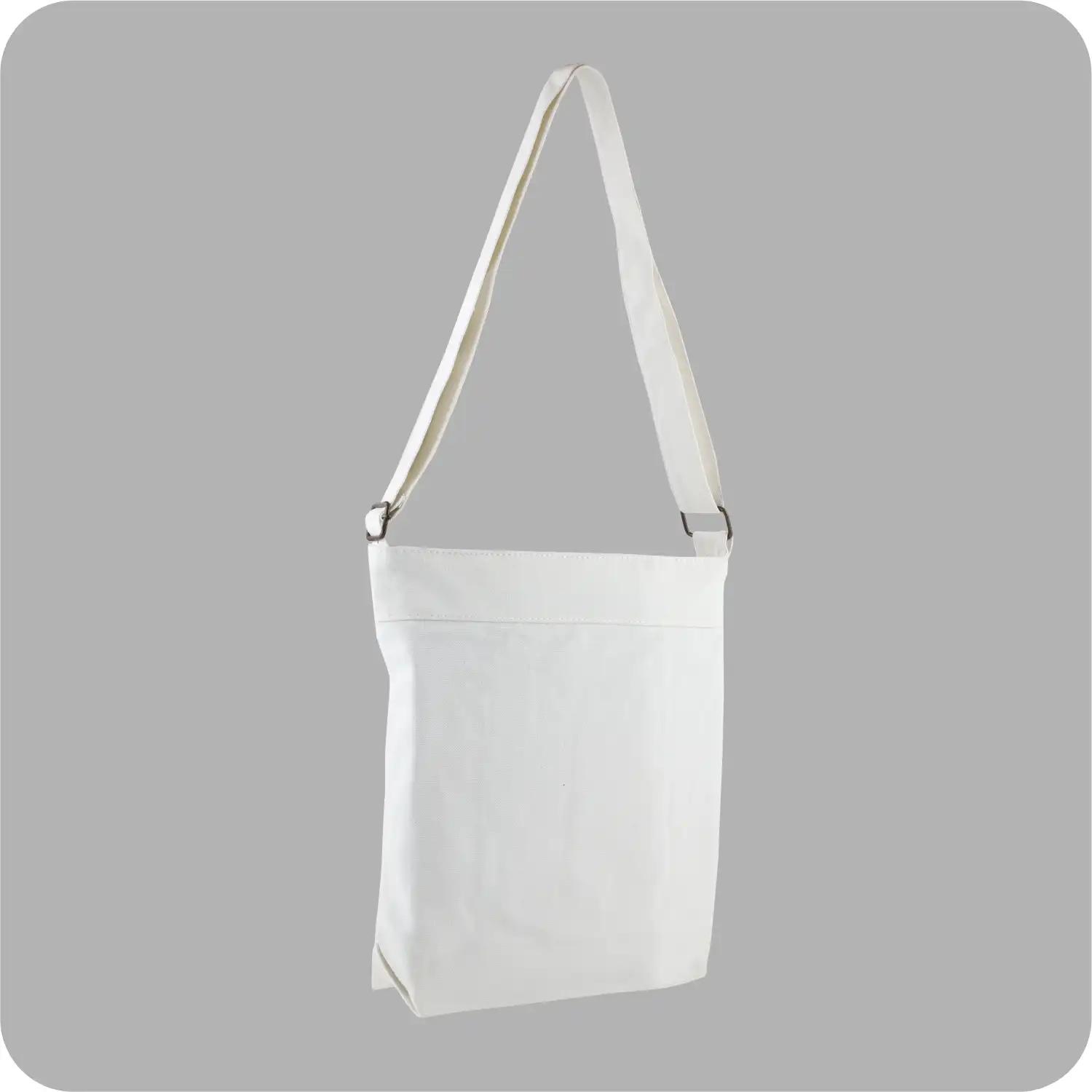 Dashy Cross Body Handle Style Exclusively for Teenagers Off-white Canvas Bags